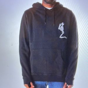 Religion Praying Skeleton Mens Hoodie